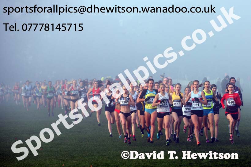 Senior and under-23 women, European Cross Country Trials, Sefton Park, Liverpool. Photo: David T. Hewitson/Sports for All Pics